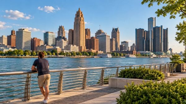 The tallest building in Detroit and its iconic skyline
